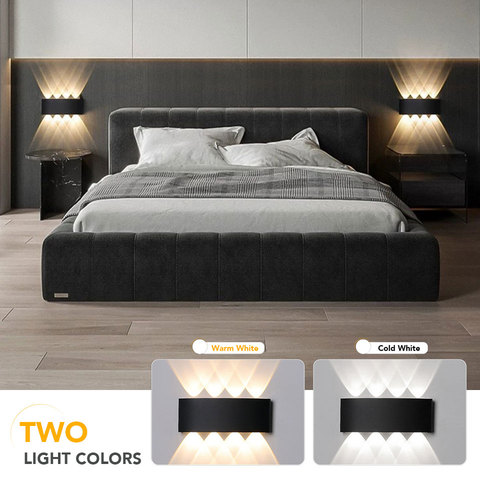 Aluminium led udendørs væglampe vandtæt  ip55 2w 4w 6w 8w 10w 85-265v dekorativ lampe til havegang