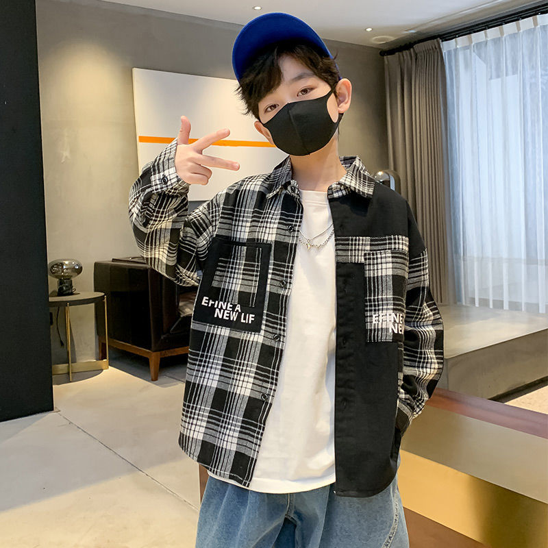 Pyjama à Carreaux - Manches Longues - Longue - Bleu Marine/carreaux