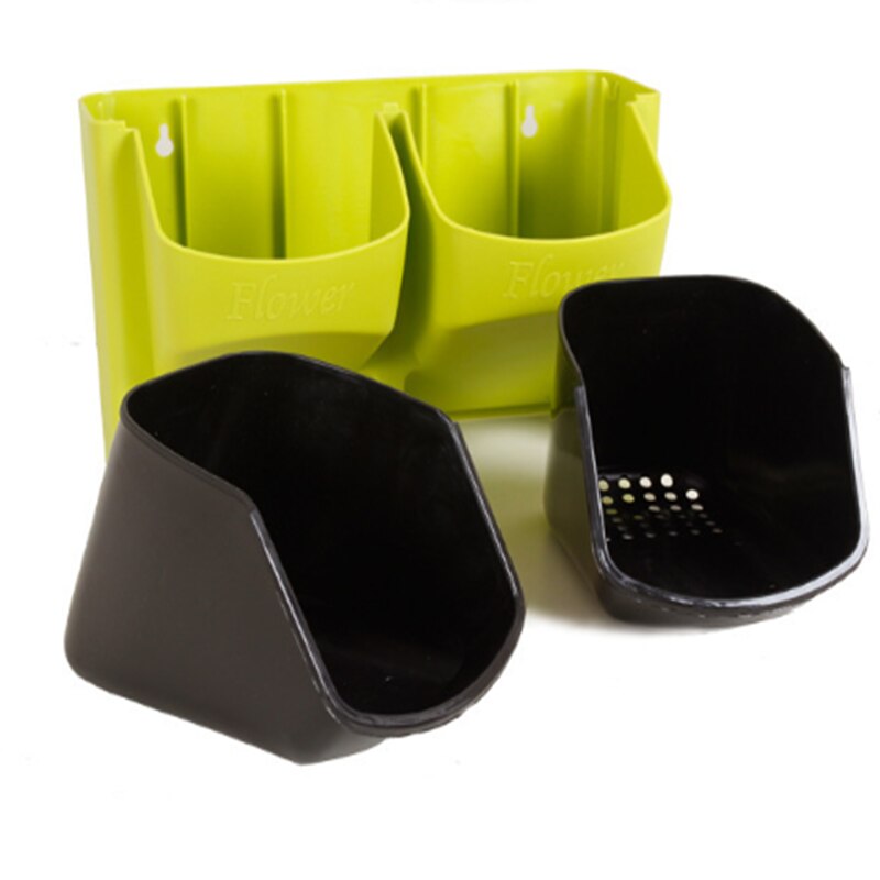 2 Pcs Stackable Hanging Flower Pot Mini Stacking Garden Vertical Plant For Veg Herb Fruit Indoor Outdoor All Season Home Decorp