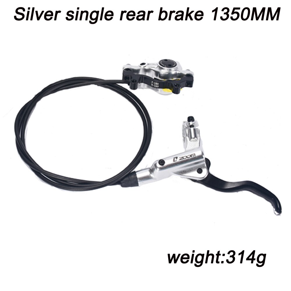 Zoom Mtb Fiets Hydraulische Rem Geïntegreerde Olie Rem Schijfrem Mtb Fiets Voor/Achter Hydraulische Schijfrem: Silver single rear