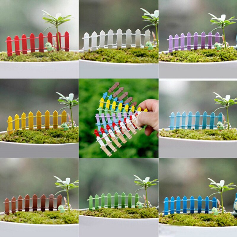 Wooden House Garden Picket Fence Micro Landscape Bonsai Terrarium Ornament Gardening For Miniature Landscape DIY Random: Default Title