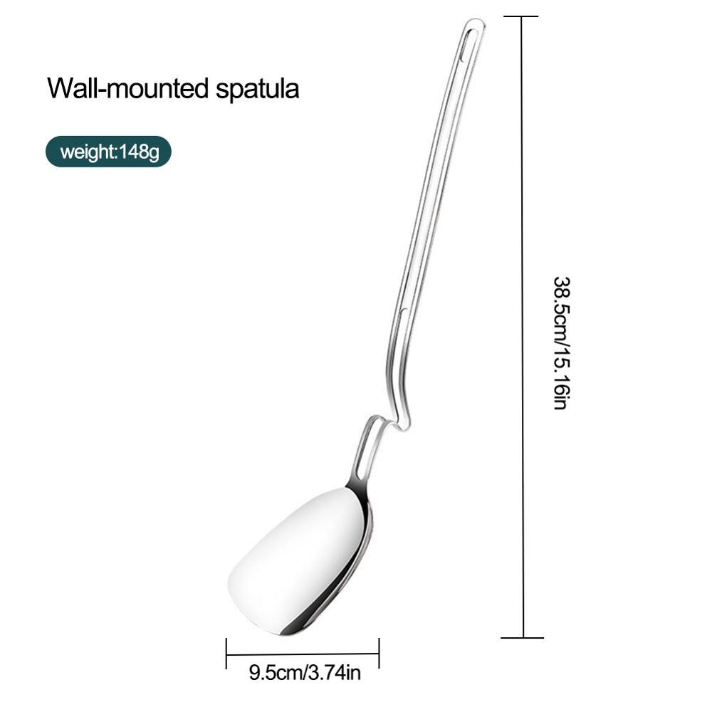 Pala de mango largo en forma de S/cucharón de cocina, espátula de acero inoxidable para freír pescado, torneros, cocina, utensilios de cocina: Spatula