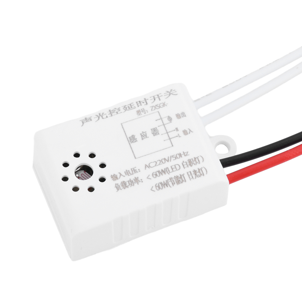 AC220V Interruttore del sensore vocale Controller Interruttore automatico del rilevatore del sensore vocale Interruttore di attivazione vocale per la luce del pannello della plafoniera