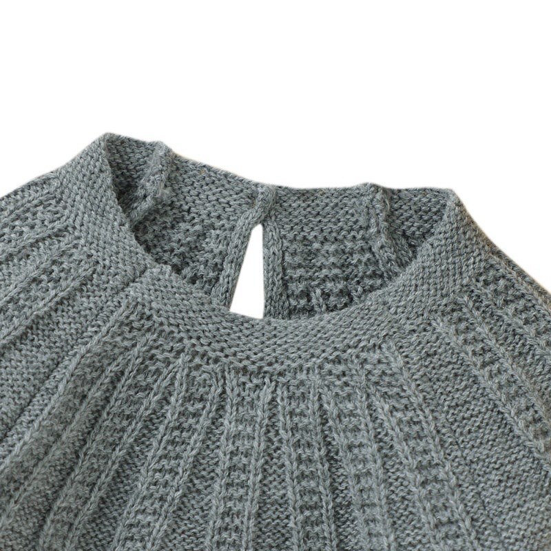 Outono criança menina malha camisola superior e inverno para bebês do sexo feminino infantil quente vestido de malha camisola crianças vestido topos