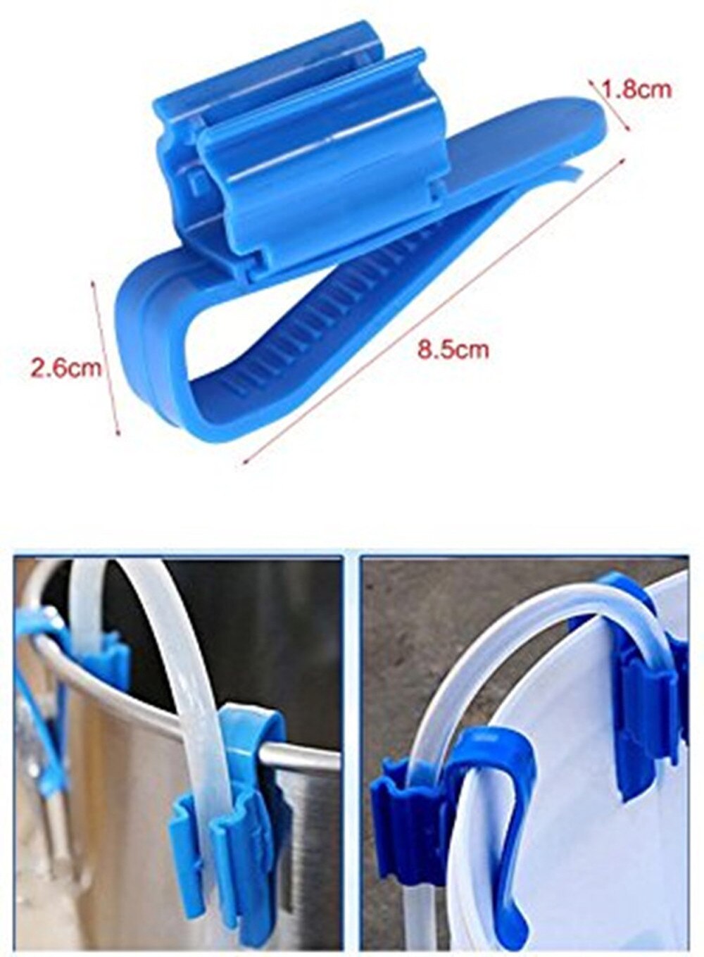 2X Plastic Aquarium Tank Water Pipe Clamp Hose Tube Rod Fixing Clip Mount Holde