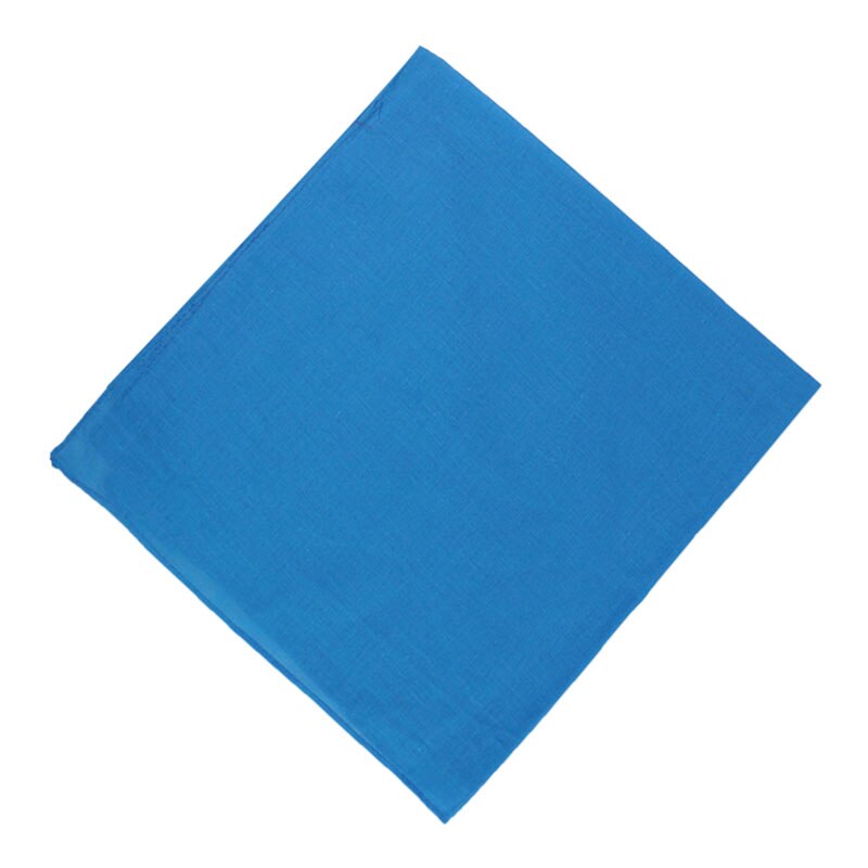 100% Cotton Soild Plain Black White Navy Blue Red Color Bandanas For WomensMens Multi Colour Style Wristband: Blue