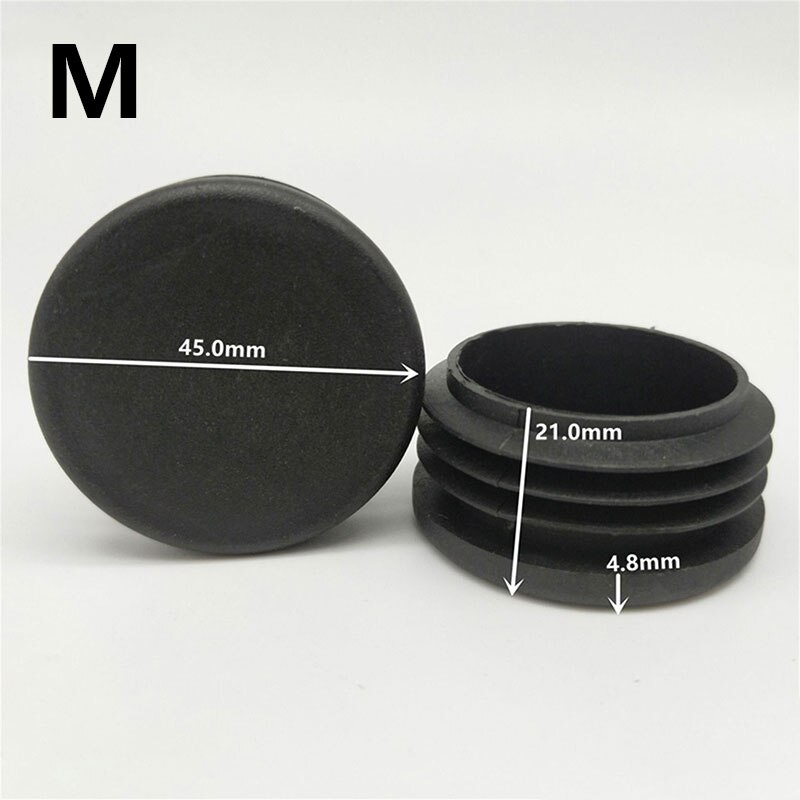 10Pcs Round Tube Plugs Pipe Insert End Caps Floor Protectors Furniture Feet Pads: M