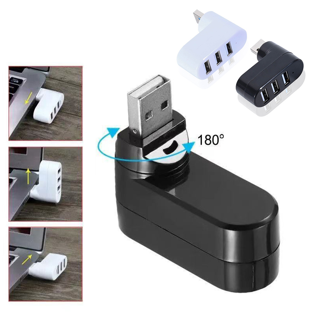 Mini USB 2.0 Hub USB Hub 2.0 Multi USB Splitter Hub Draaibaar 3-poorts Meerdere Expander Splitter USB 2.0 Hub Computeraccessoires