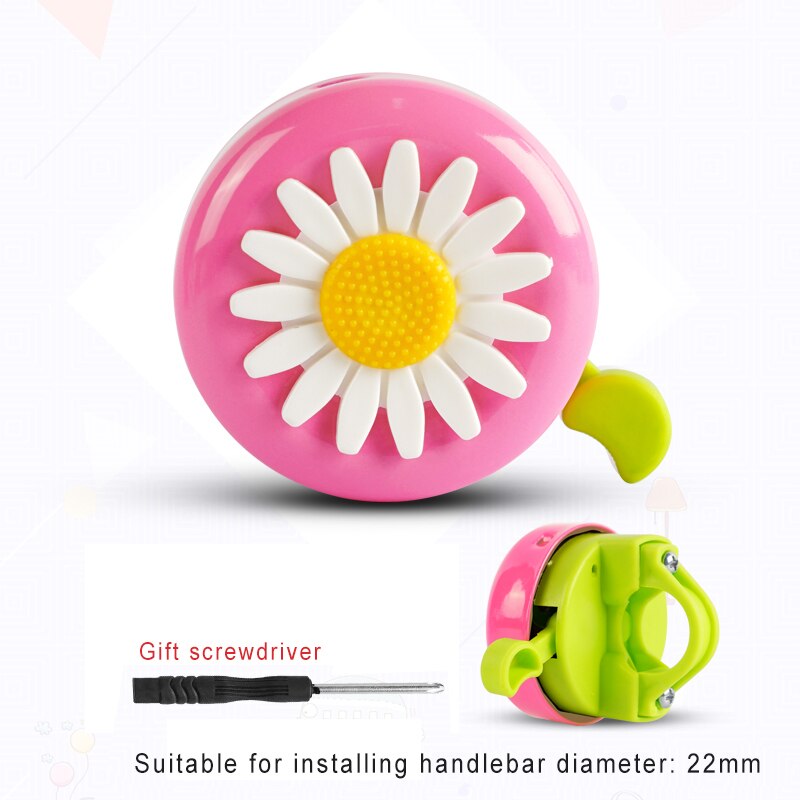 bicycle horn bell children metal alarm siren cute bike ring handlebar kids child small safety riding road lound sound retro: pink green