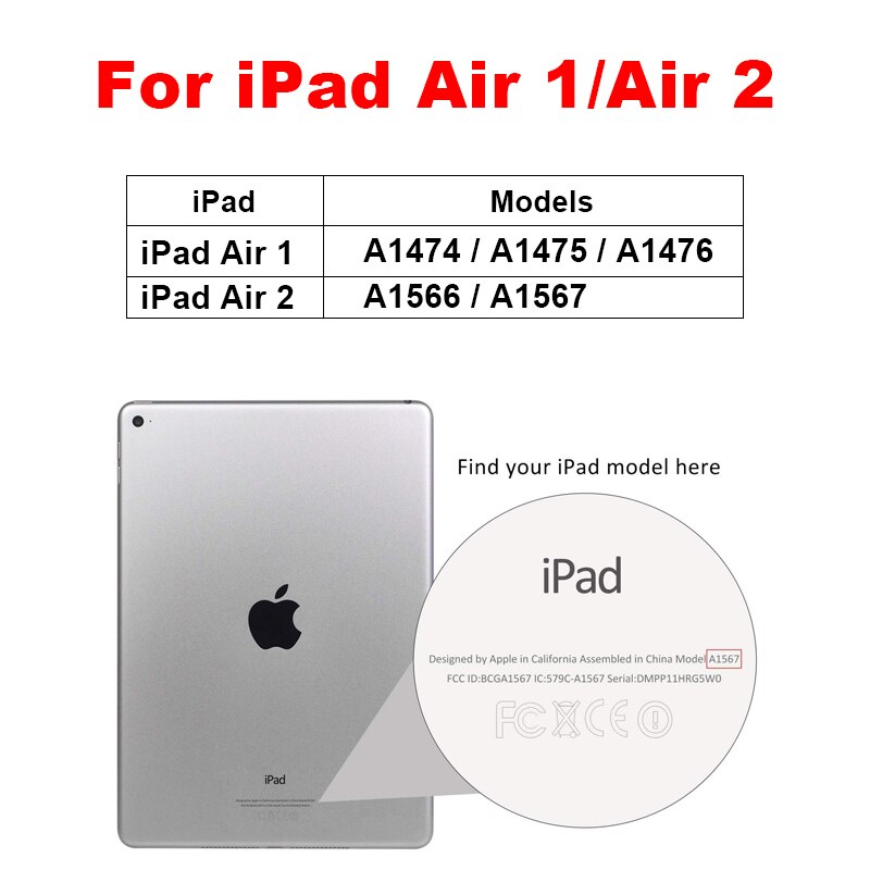 Schermo 9H per IPad 2017 2018 Air 1 2 mini 1 2 3 4 Protector per iPad Pro 11 10.5 9.7 vetro temperato protettivo antigraffio: For iPad Air 1 Air 2
