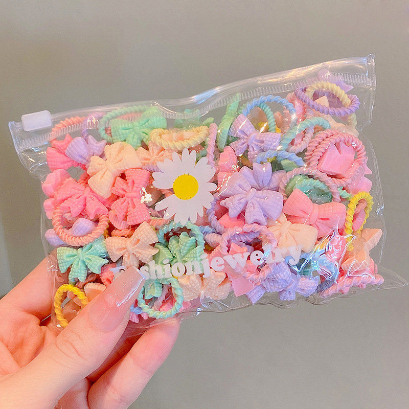 10/20 unids/set nuevas diademas bonitas de dibujos animados para niñas bandas elásticas para el cabello accesorios para el cabello para niños Scrunchies adornos para la cabeza: XXS / Verde militar