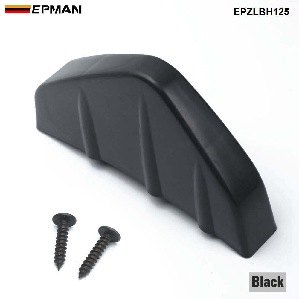 EPMAN Universal Modified Rear Bumper By Bumper Chassis Decorative Small Surrounded Cast Shark Diffuser Spoiler EPZLBH125: Black