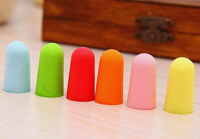 10 Paar Soft Foam Oordoppen Geluidsisolatie Gehoorbescherming Oordopjes Anti-geluid Slapen Stekkers Voor Reizen Foam Noise reductie: 1pair random