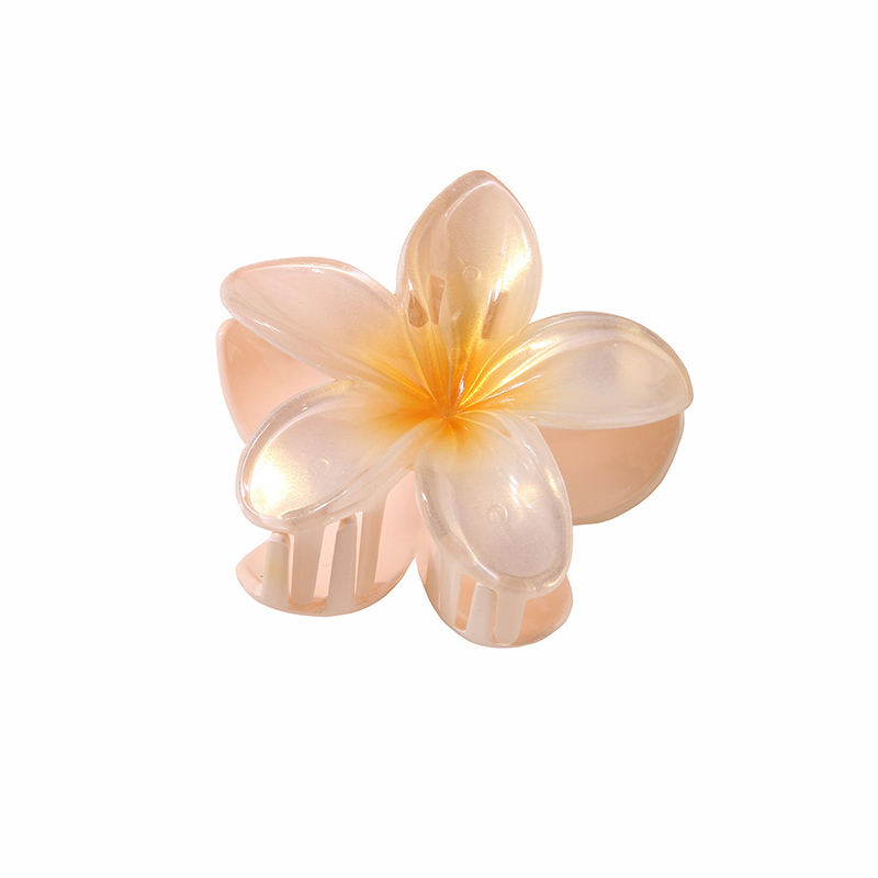 Pinza para el pelo con forma de flor para mujer y niña, pasadores de horquilla, soporte para cola de caballo, accesorios para la cabeza de playa, 8CM: Rojo