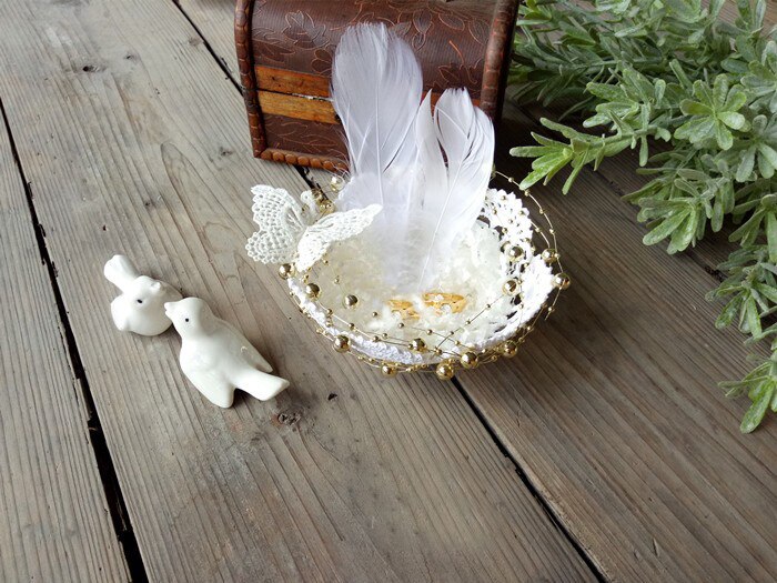 Handmade Wedding props ring setting ring box wedding crafts diameter12cm