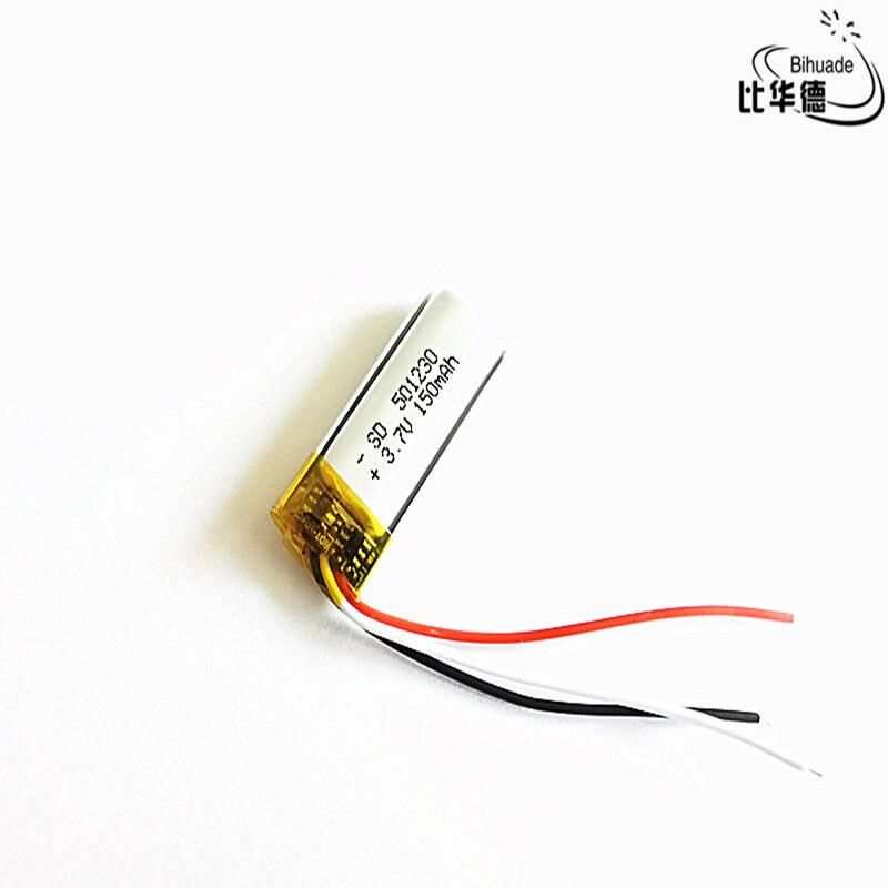 3 linea di sensore di Temperatura a termistore 3.7 V, 150mAH 501230 agli ioni di litio Polimero/BANCA di batteria Li-Ion per tablet pc, GPS, mp3, mp4