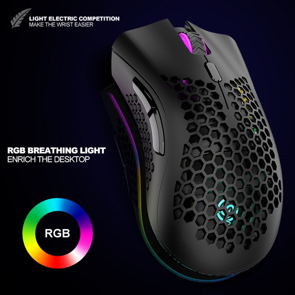 BM600 2.4GHz Wirelees Gaming Mouse 1600 DPI Adjustable Honeycomb Gamer Mice Office 7 Keys Wireless Computer Mouse