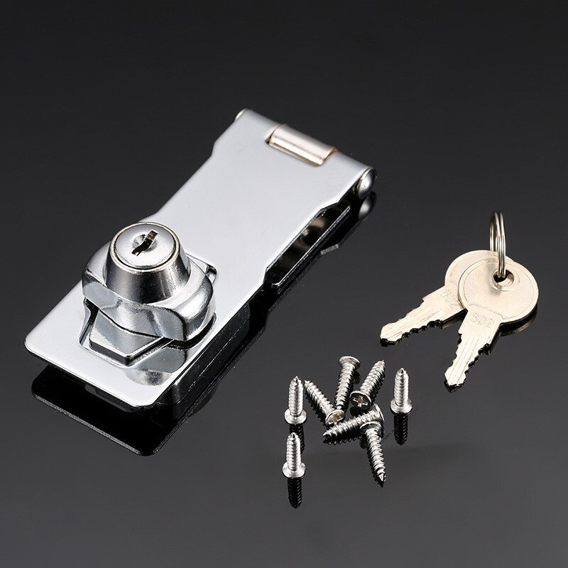 5Pcs Self Hasp Lock Drawer Lock Buckle Twist Knob Keyed Hasp Latch Locker Cabinet Door Cupboard Security Furniture Hardware Tool