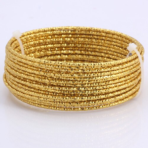 1M/5M lot 2.0mm Various Patterns Aluminum wire gold/silver soft craft versatile metal wire DIY Handmade jewelry making: 2mm Gold  B / 1M