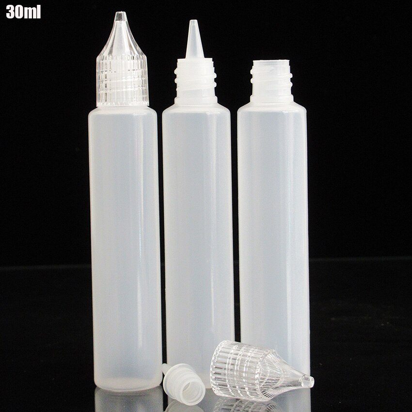 10Stck X 10ml 15ml 30ml Stift Tropfer Flaschen Leere Kunststoff Auge Flüssigkeit E Saft Squeezable Container mit Kristall Kappe + Mini Trichter
