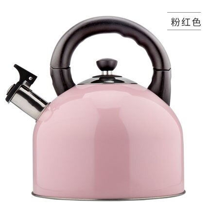 Houmaid keukenaccessoires kookgereedschap roestvrij staal fluitketel water, waterkoker metalen theepot: Roze
