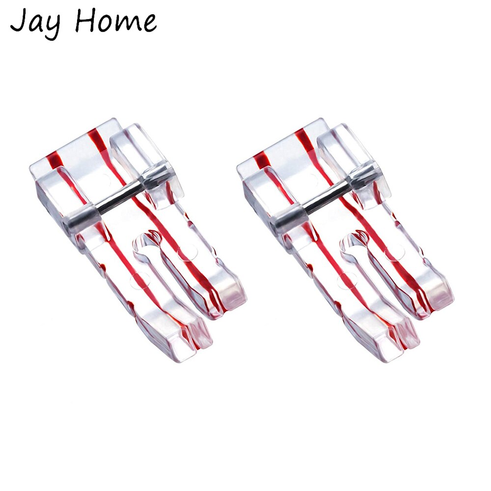 2Pcs 1/4" Quilting Presser Feet Sewing Machine Presser Foot Plastic Border Guide Presser Foot for Home Low Shank Sewing Machines: 2