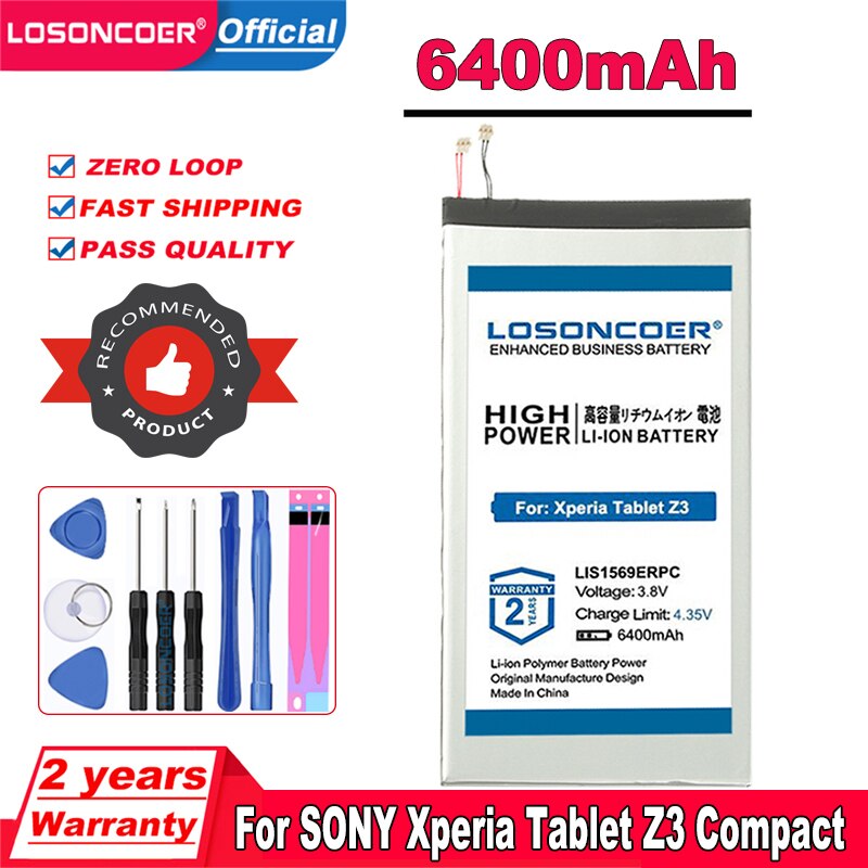 Losoncoer 6400Mah LIS1569ERPC Batterij Voor Sony Xperia Tablet Z3 Compact SGP611 SGP612 SGP621 Batterij
