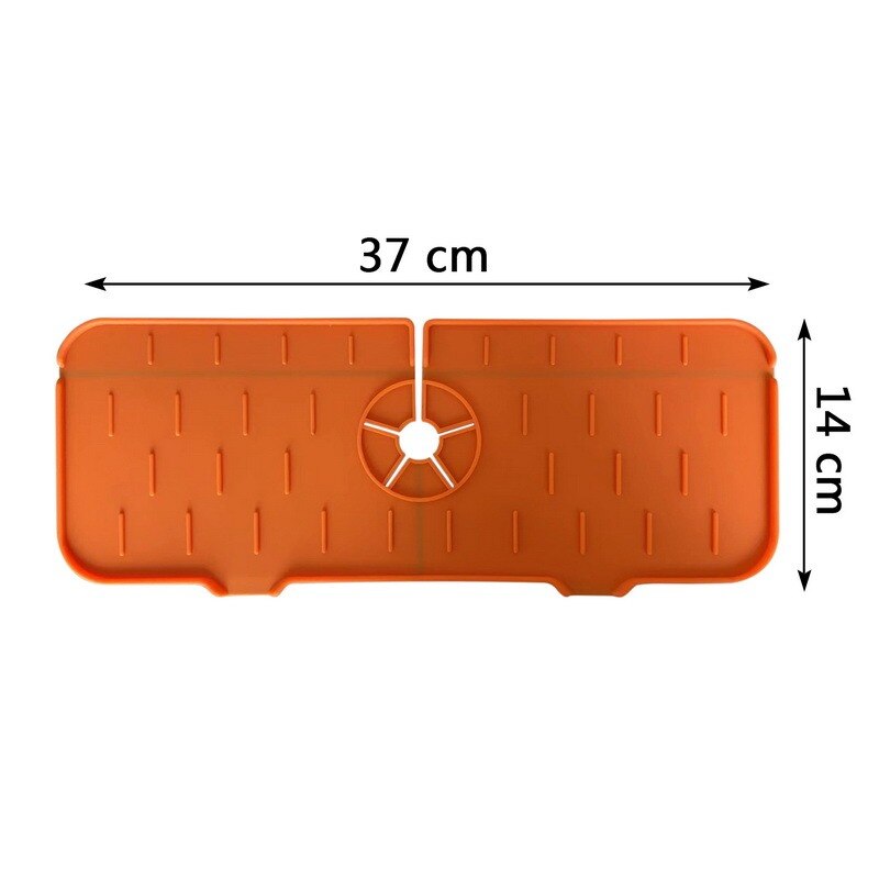 Silicone Faucet Mat For Kitchen Sink Splash Guard Bathroom Faucet Water Catcher Mat Sink Draining Pad Behind Faucet