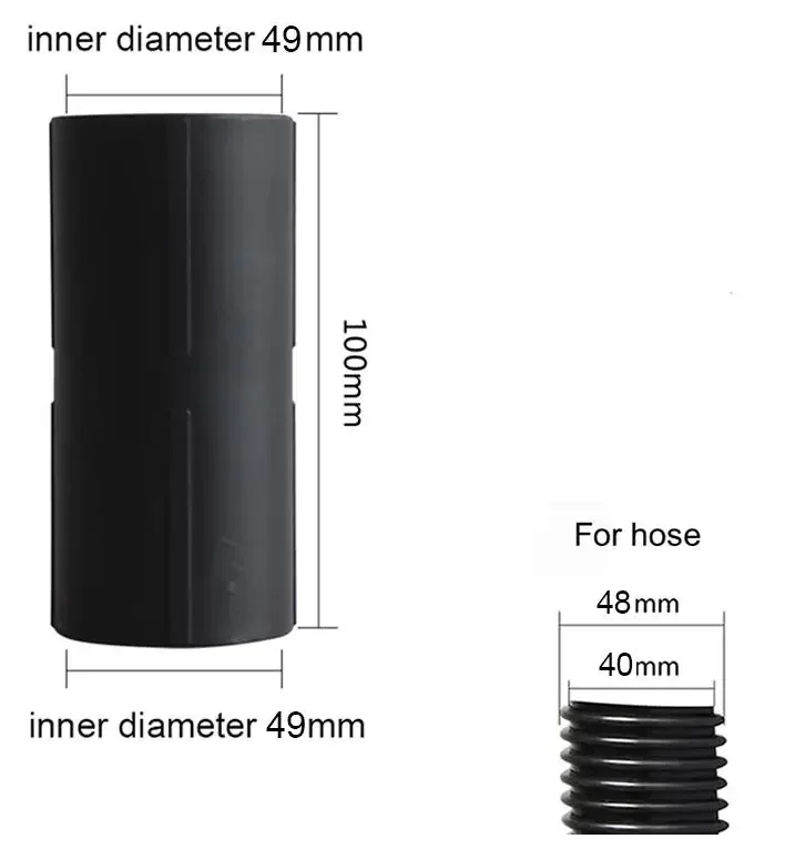 Manguera roscada de 32 mm/conector bidireccional Accesorios para mangueras de aspiradora Adaptador de extensión de diámetro interior de 40 mm/: Verde claro