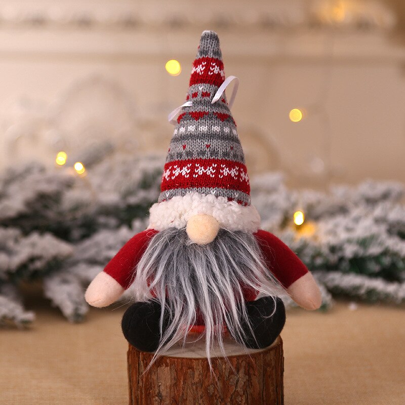 Joyeux noël ange poupée père noël Elk en peluche poupée jouets pour la maison ornements arbre suspendus fête décoration enfants nouvel an: 11