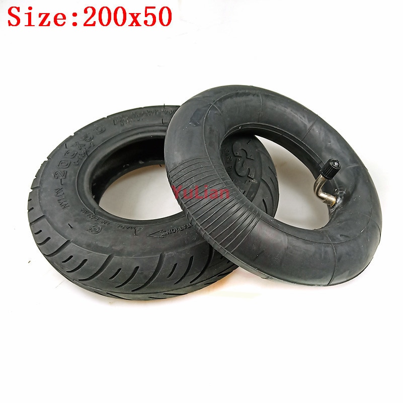 4 options 200x50 hors pneu de route pour rasoir, dauphin Scooter électrique réaménagement accessoires 8 pouces pneu pneumatique antidérapant: D