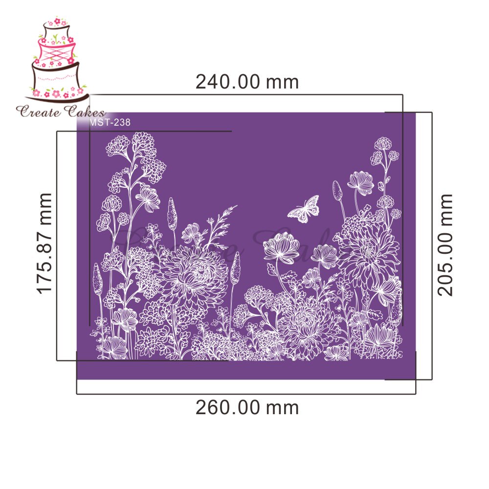 Vlinder Cake Stencil Bloem Kant Mesh Stencils Voor Wedding Cake Grens Stencils Fondant Mould Cake Decorating Tool Cakevorm