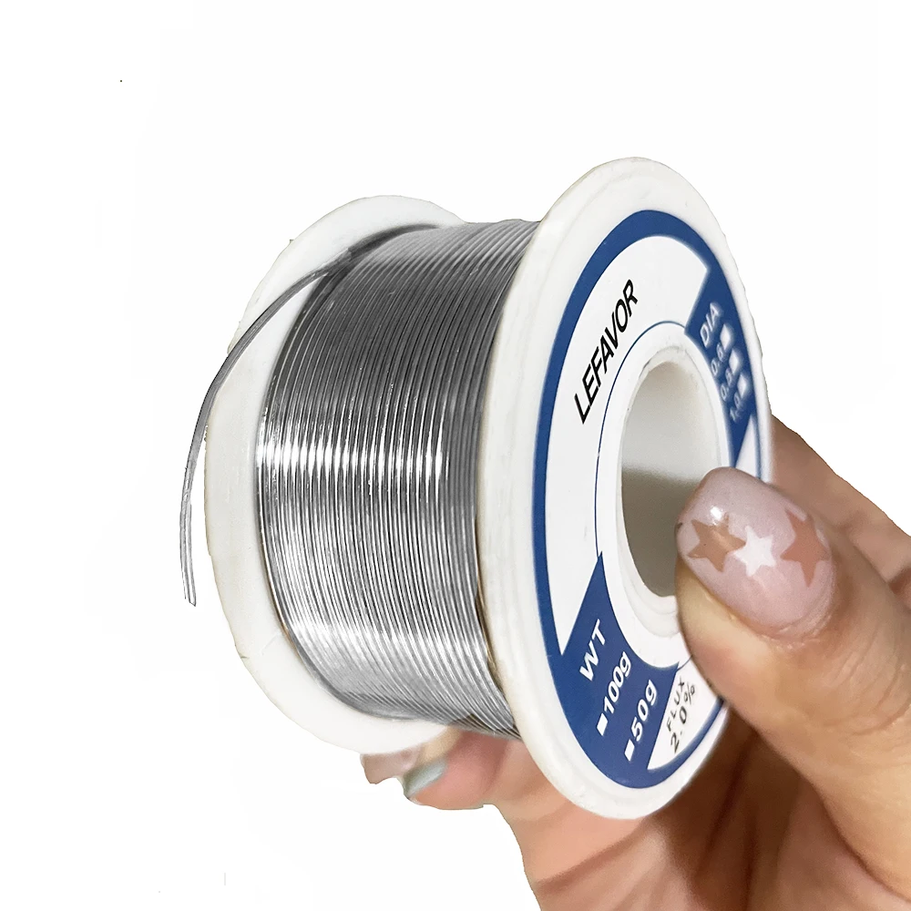 0.8mm 1.0mm 20g 50g 100g lödtenn tråd tenn smält kolofonium kärna lödning lödtråd rulle no-clean flussmedel 2.0%