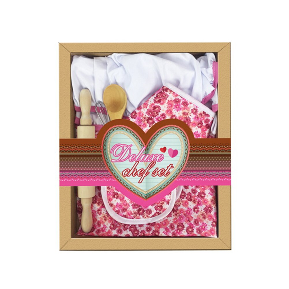Juego de cocina completo para niños, manopla de cocina con gorro de Chef, delantal y utensilios para jugar, 11 piezas