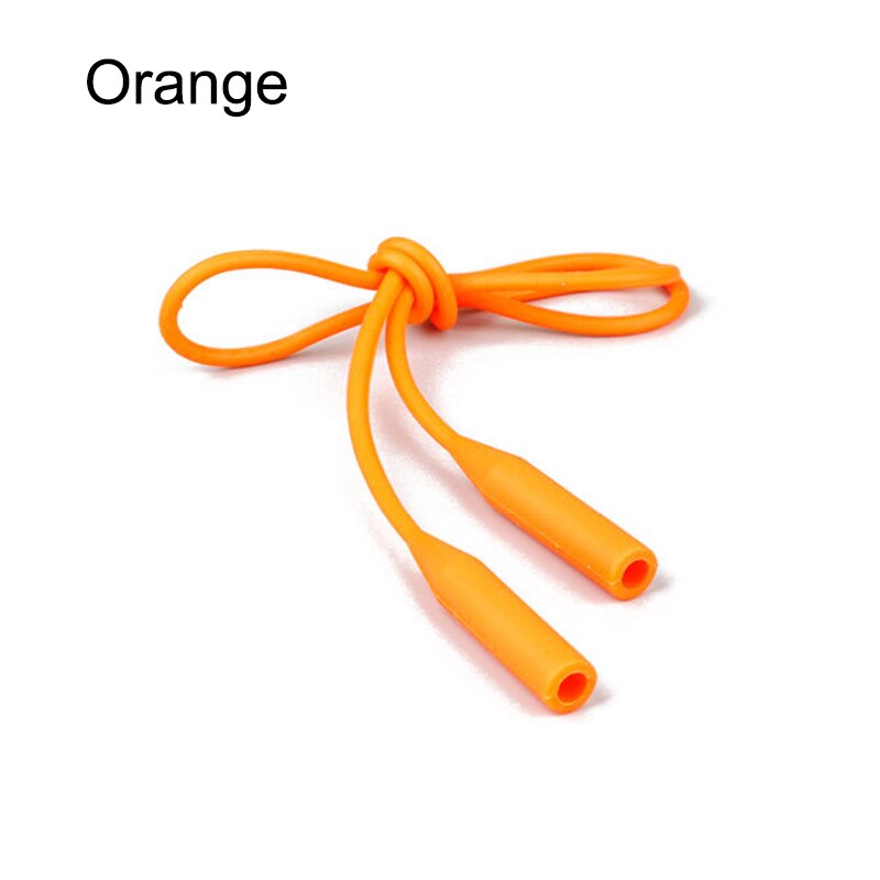 56cm Süssigkeit Farbe Elastische Silikon Brillen Riemen Sonnenbrille Kette Sport Anti-Unterhose Schnur Gläser Seile Band Kabel Halfter DOD: Orange