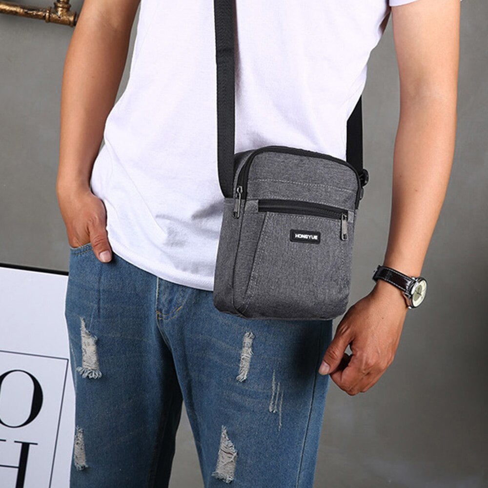 Heren Messenger Bag Crossbody Schoudertassen Reistas Man Portemonnee Kleine Sling Pack Voor Werk Zakelijke Mannen Tas