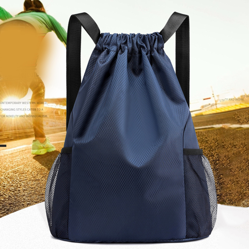 Zaini Donna Uomo Borsa con coulisse tascabile di grande capacità per borse da viaggio in tinta unita con zaino sportivo casual unisex
