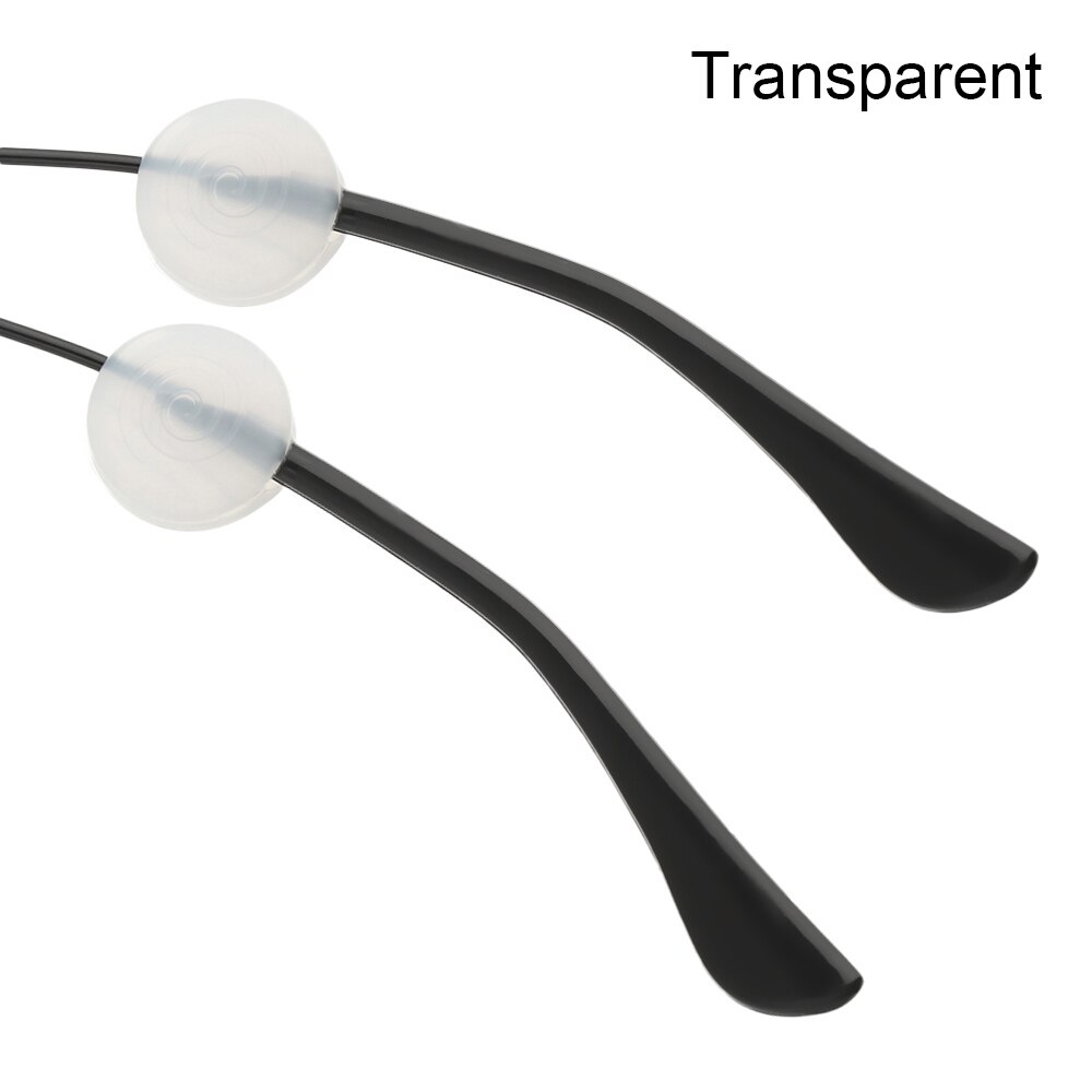 Soporte antideslizante de silicona para gafas, gancho para la oreja, deportes, topes de punta de Temple, agarre de Punta Ho, 1 par: Transparent