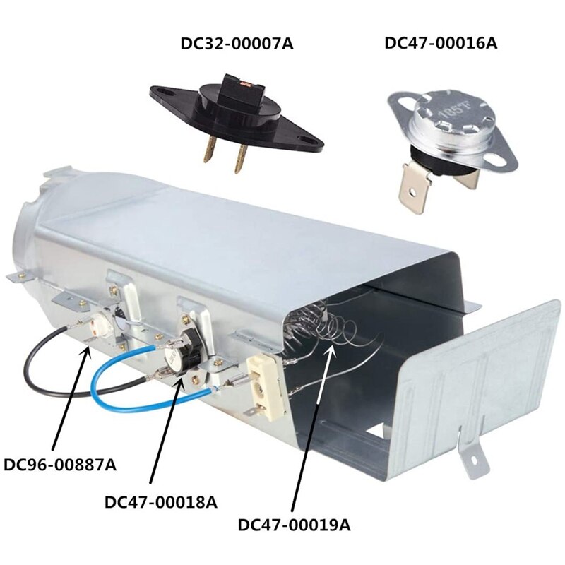 DC97-14486A Dryer Heating s Heater Duct Assembly for Samsung Dryer Repair Replacement