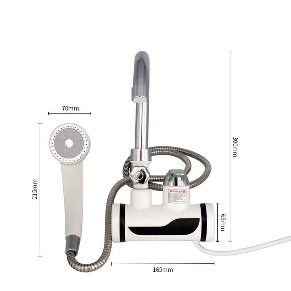 Temperature Display Instant Water Tap Digital Electric Faucet Tankless Kitchen Instant Faucet Water Heater with Shower