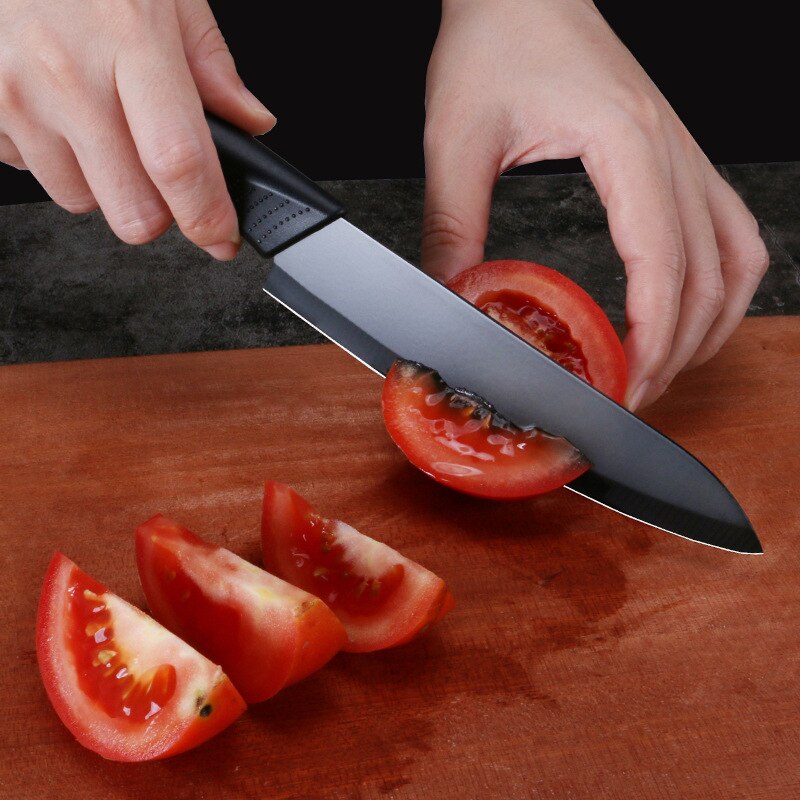 Chef Knife Stainless Steel Utility Paring Cutters Black Knife Cover Light Weight Rust-Proof Cutlery Kitchen Tools