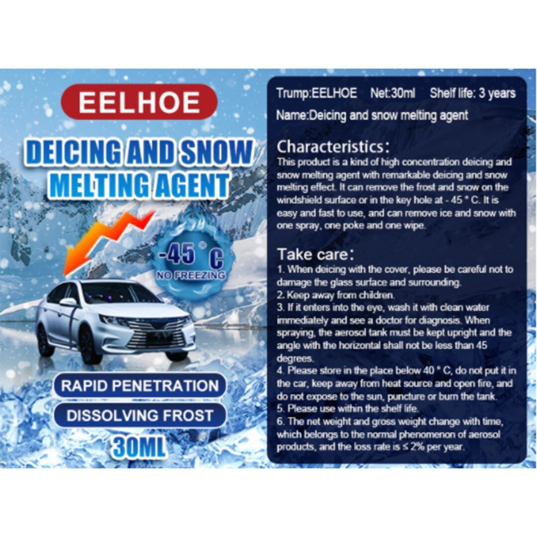 30ml bil frontrute avisingsmiddel bil avisingsmiddel bil frontruten rengjøring hurtig tining frostvæske snøsmelte spray