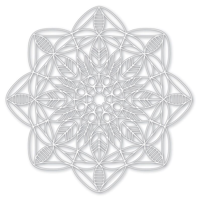 Square Flower Leaves Layered Mix Pattern Background Drawing Sheet DIY Scrapbook Card Album Make Crafts Plastic Stencil 09: 15