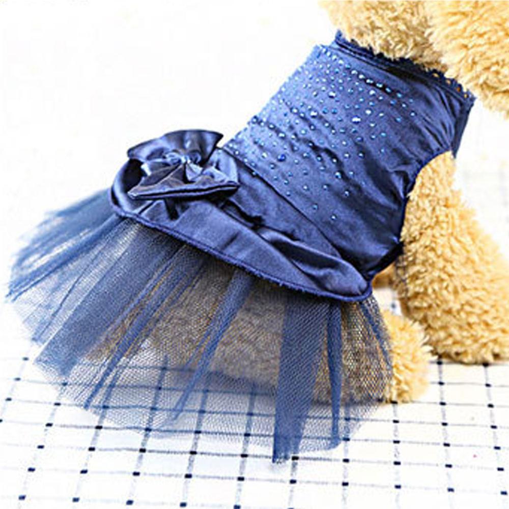 Robe princesse pour animaux de compagnie, tenue à strass, 3 couleurs pour chiens et chiots, vêtements pour fêtes et mariages