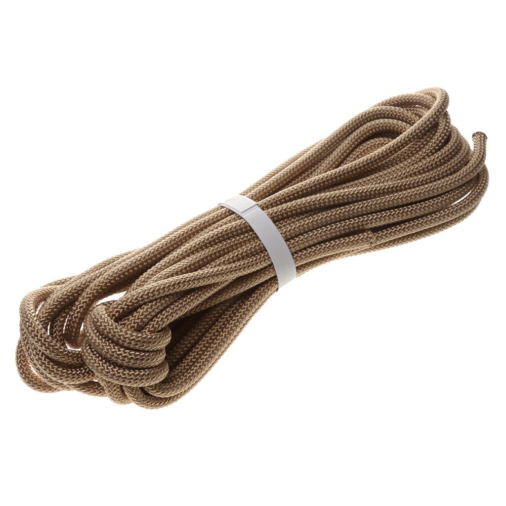 Safety Climbing Sling Rappelling Rope Auxiliary Cord 10m Khaki