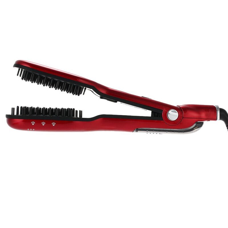 2022 Steam Hair Straightener Brush Titanium Ceramic Flat Iron Electric Hair Comb Fast Hair Straightening Iron