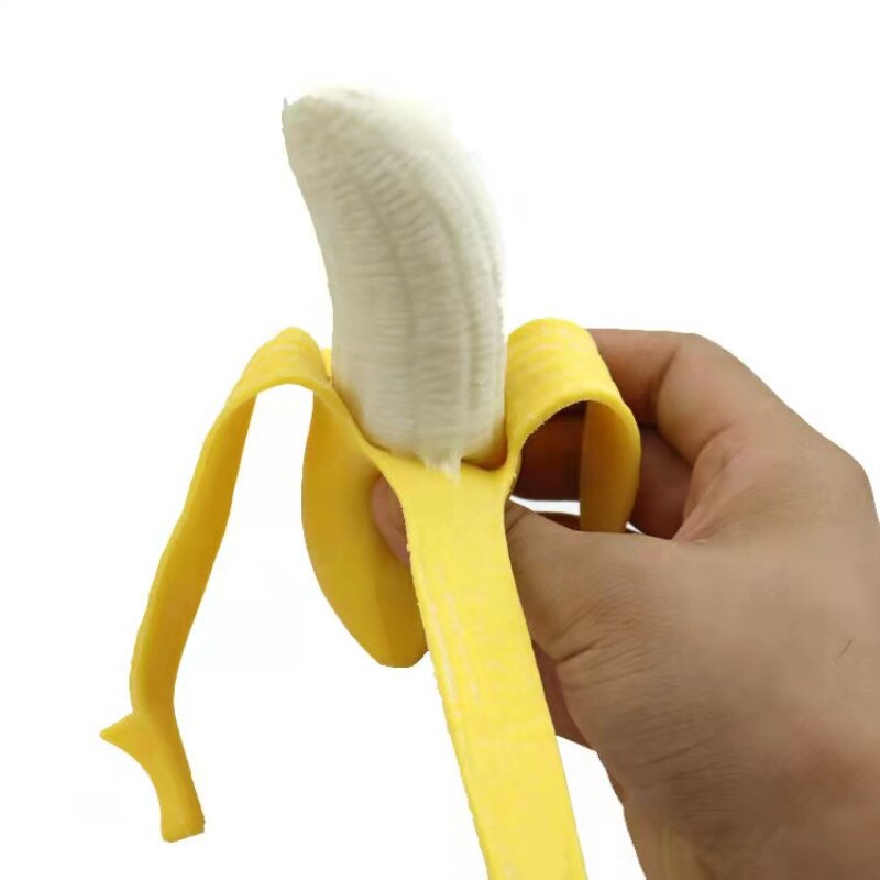 Bolas antiestrés blandas de fruta bonita, juguete sensorial para apretar, juguete de mano para aliviar el estrés, plátano antiansiedad, juguete elástico de crecimiento lento