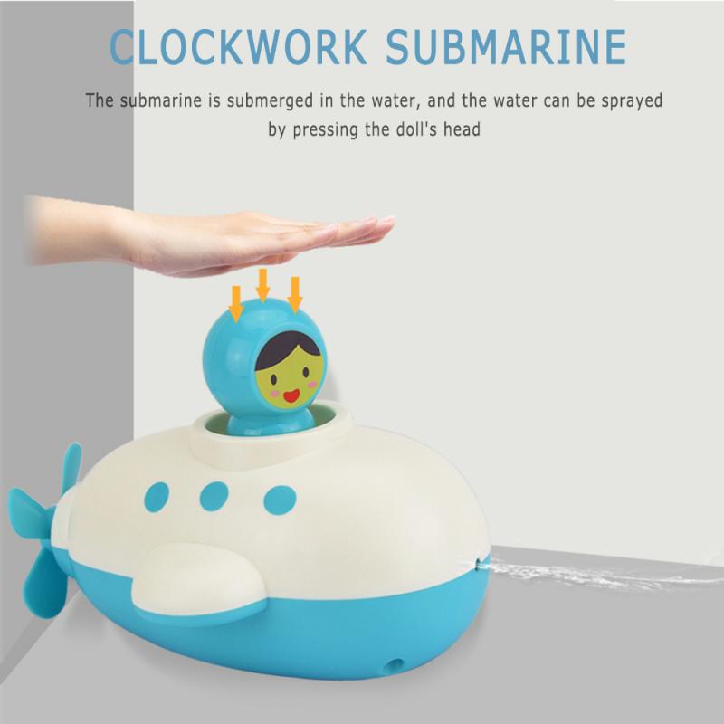 1 pc baby bath toy swimming submarine safety cute portable bathtub children's early learning supplies for children baby bath toy