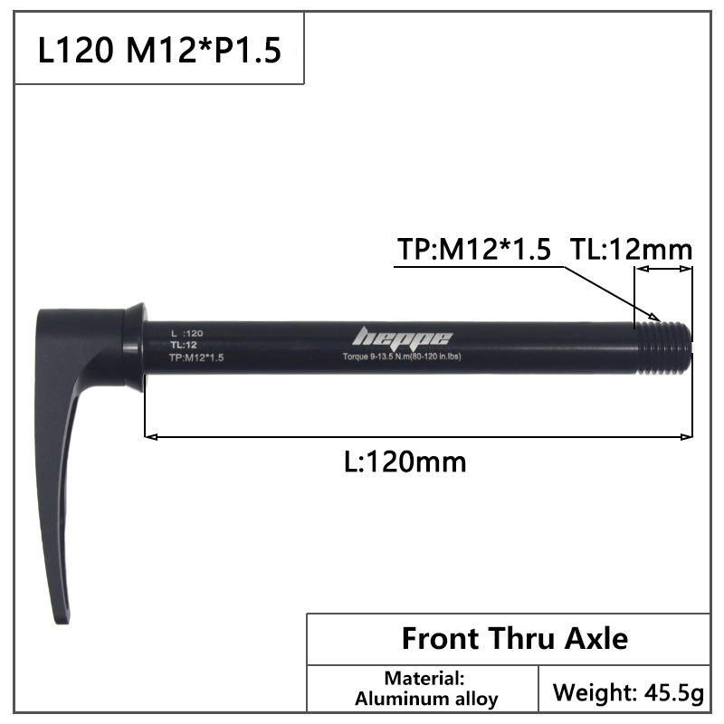 HEPPE MTB Road Bike Thru Axle Front Fork Shaft Skewer 12x100 12x110 Rear Thru Axle 12x142 12x148 Quick Release M12xP1.0/1.5/1.75: Dark Khaki