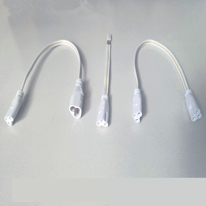 Connecteur de Tube LED T8, 3 broches, 50cm, 3 phases, T4 T5, éclairage Led, connexion de fil à Double extrémité, 30CM